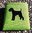 Taschentaschen Hellgrün mit Airedale Terrier