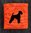 Taschentasche mit Airedale Terrier Gr. S - Neonorange / Schwarz