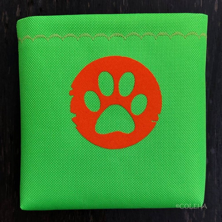 Taschentasche mit runder Pfote Gr. M - Neon-Grün / Neon-Orange